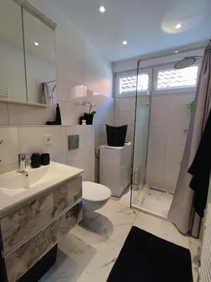 Ein Badezimmer in der Unterkunft Ferienwohnung im Harz 1
