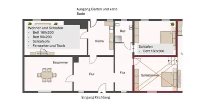 Grundriss der Unterkunft Harzhaus in Schierke