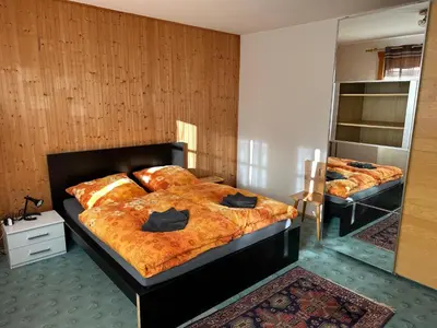 Ein Bett oder Betten in einem Zimmer der Unterkunft Harzhaus in Schierke