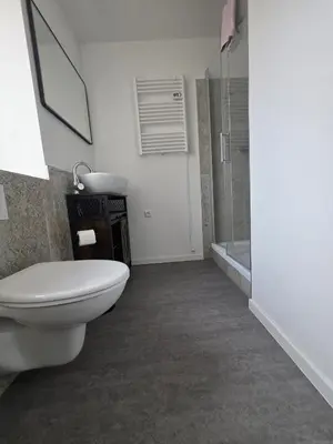 Ein Badezimmer in der Unterkunft Fewo zum Reiterhof