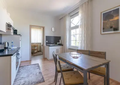 Küche/Küchenzeile in der Unterkunft Ferienwohnung Wernigerode Zentrum 2