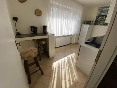 Küche/Küchenzeile in der Unterkunft Ferienwohnung am Hotel 