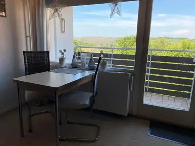 Ein Balkon oder eine Terrasse in der Unterkunft Harzlichblick Ferienwohnung