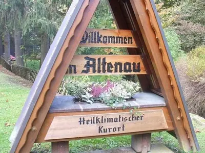 Ein Garten an der Unterkunft Harz Fewo Eulennestchen S1