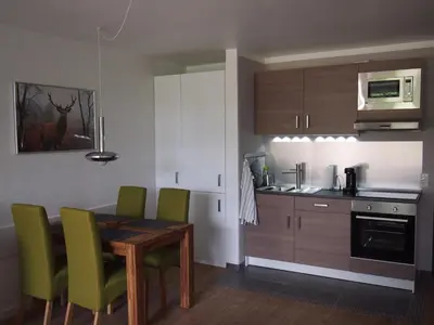 Küche/Küchenzeile in der Unterkunft Apartment Harzgrün 1