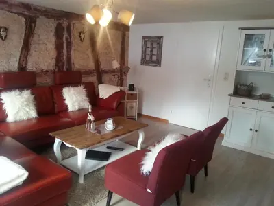 Ein Sitzbereich in der Unterkunft Ferienhaus Sankt Andreasberg