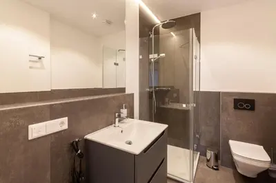 Ein Badezimmer in der Unterkunft Ferienwohnung Hirschmann 5 mit Kamin