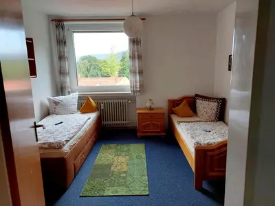 Ein Bett oder Betten in einem Zimmer der Unterkunft Panoramablick