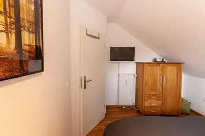 TV/Unterhaltungsangebot in der Unterkunft Ferienwohnung Bergloft mit Balkon