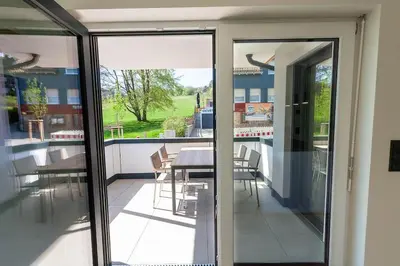 Grundriss der Unterkunft Ferienwohnung Carla mit Sauna und Balkon