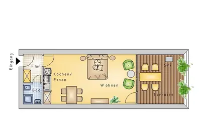 Grundriss der Unterkunft ApartmentHarzgrün2