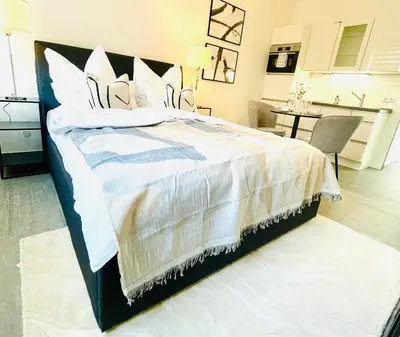 Ein Bett oder Betten in einem Zimmer der Unterkunft Innerste City Getaway