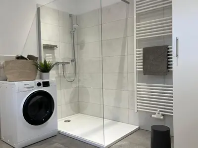 Ein Badezimmer in der Unterkunft Haus Löwenkopf