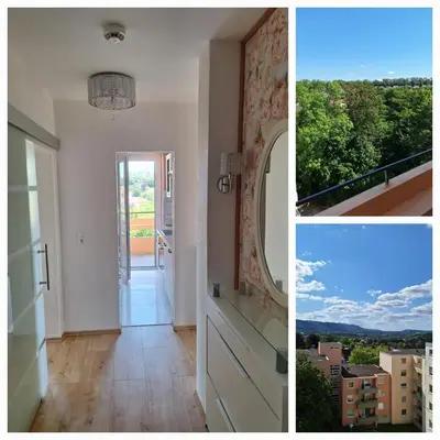 Grundriss der Unterkunft Ferienwohnung mit Blick auf die Harzberge