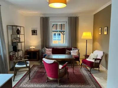 Ein Sitzbereich in der Unterkunft Villa Gesine FeWo plus