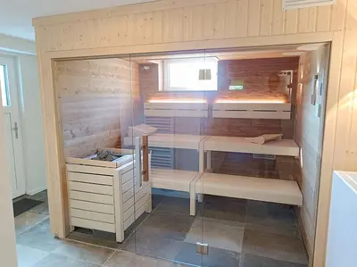 Grundriss der Unterkunft Ferienhaus Harzer Bergwelten mit Sauna, Grill und Garten