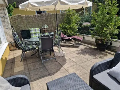 Ein Patio oder anderer Außenbereich in der Unterkunft Apartment am Rodelberg