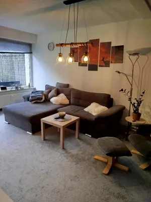 Ein Sitzbereich in der Unterkunft Apartment am Rodelberg