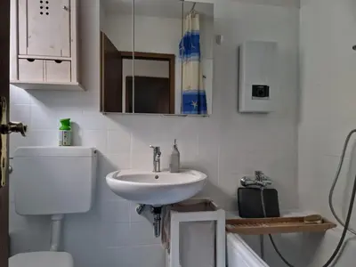 Ein Badezimmer in der Unterkunft Apartment am Rodelberg
