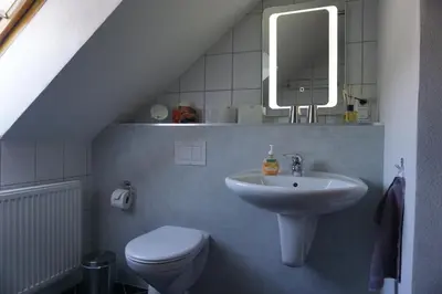 Ein Badezimmer in der Unterkunft Ferienwohnung Hoher Weg