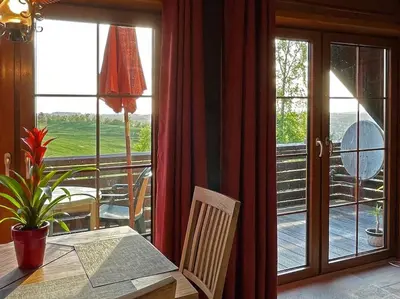 Grundriss der Unterkunft Blockhausflair mit Kamin, Balkon und Bergpanorama