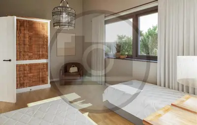 Ein Bett oder Betten in einem Zimmer der Unterkunft Ferienhauspark Hasselfelde