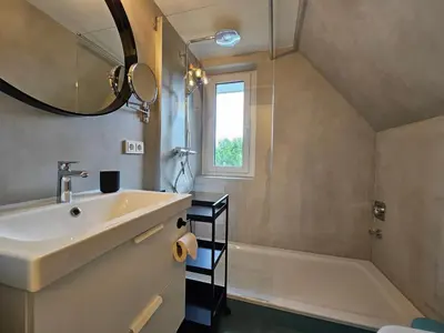 Ein Badezimmer in der Unterkunft Ferienwohnung kleine Harzer Freiheit