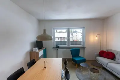 Ein Sitzbereich in der Unterkunft Ferienwohnung Natur Loft im Haus Tannenblick Lofts