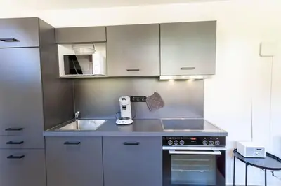 Küche/Küchenzeile in der Unterkunft Ferienwohnung Natur Loft im Haus Tannenblick Lofts