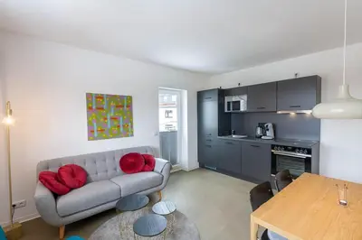 Küche/Küchenzeile in der Unterkunft Ferienwohnung Natur Loft im Haus Tannenblick Lofts