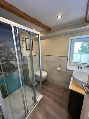Ein Badezimmer in der Unterkunft Haus Bergstadtblick Fewo Auszeit