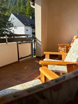 Ein Balkon oder eine Terrasse in der Unterkunft Ferienbutzen Harz in Sieber
