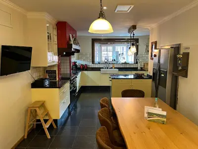 Küche/Küchenzeile in der Unterkunft Ferienwohnung Berghexe mit Terrasse