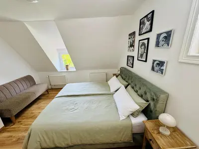 Ein Bett oder Betten in einem Zimmer der Unterkunft Ferienwohnung La Dolce Vita