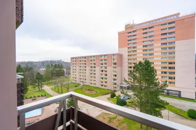 Ein Balkon oder eine Terrasse in der Unterkunft Erle