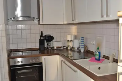 Küche/Küchenzeile in der Unterkunft Ferienwohnung im Weinbergweg