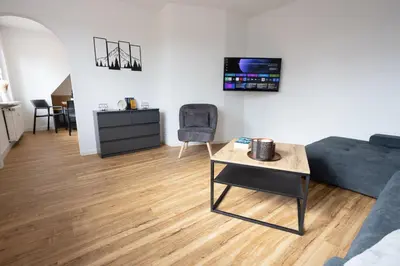Ein Sitzbereich in der Unterkunft Ferienhaus Brockenoase Apartment Bergzauber