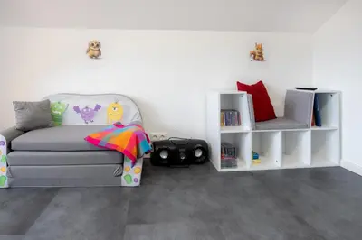 Ein Sitzbereich in der Unterkunft Ferienhaus Brockenoase Apartment Bergzauber
