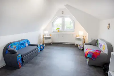 Ein Sitzbereich in der Unterkunft Ferienhaus Brockenoase Apartment Bergzauber
