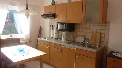 Küche/Küchenzeile in der Unterkunft Ferienwohnung Brüggemann
