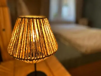 Ein Bett oder Betten in einem Zimmer der Unterkunft Harz-Bleibe Wernigerode