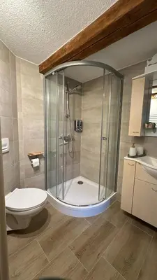 Ein Badezimmer in der Unterkunft Harz-Bleibe Wernigerode