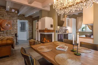 Grundriss der Unterkunft Ferienhaus Ilsenburg, luxuriöse Landhäuser mit Sauna und Kamin, mitten im Harz
