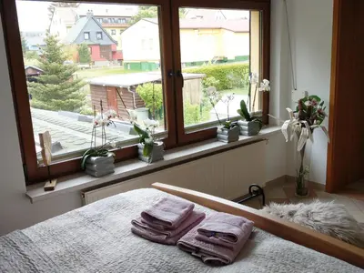 Ein Bett oder Betten in einem Zimmer der Unterkunft Ferienhaus Prinzler
