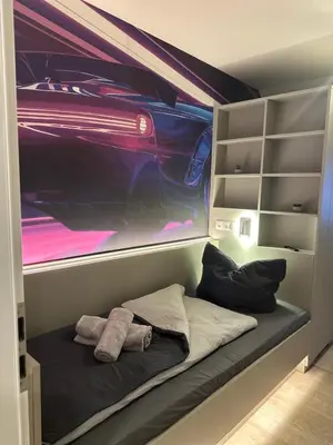 Ein Bett oder Betten in einem Zimmer der Unterkunft HarzFokus - Brightnest - #Netflix#Wlan#Zentrum