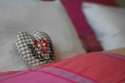 Ein Bett oder Betten in einem Zimmer der Unterkunft Ferienwohnung 