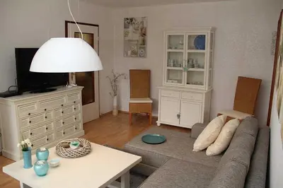 Ein Sitzbereich in der Unterkunft Ferienwohnung 
