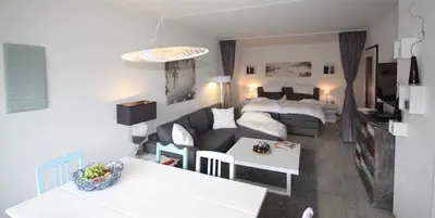 Ein Bett oder Betten in einem Zimmer der Unterkunft Ferienwohnung 