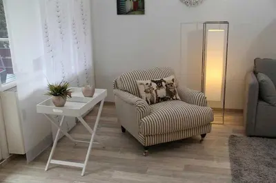 Ein Sitzbereich in der Unterkunft Ferienwohnung 