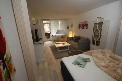 Ein Sitzbereich in der Unterkunft Ferienwohnung 